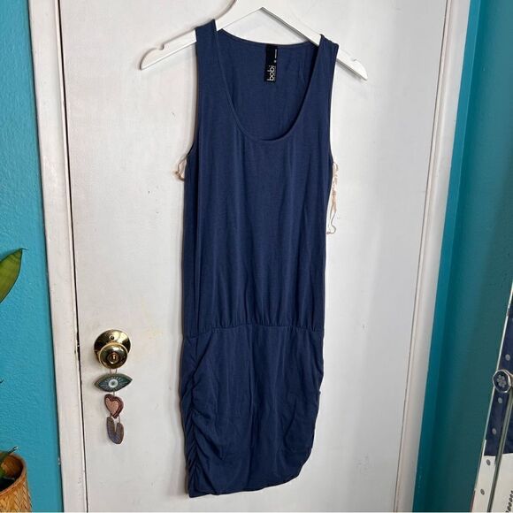 bobi Los Angeles sleeveless midi dress side gathered - Picture 1 of 5